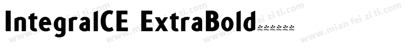 IntegralCE ExtraBold字体转换